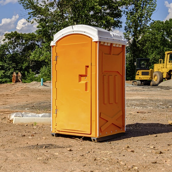 how often are the porta potties cleaned and serviced during a rental period in Ludell KS